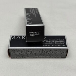 New In Box Mary Kay True Dimensions Lipstick Sienne Brulee Full Size NOS 2 Pack